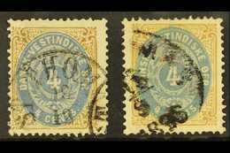 1873-1902 4c 1873 And 1878 Printings, Facit 7a/b, SG17/18, Fine Cds Used. (2) For More Images, Please Visit Http://www.s - Deens West-Indië