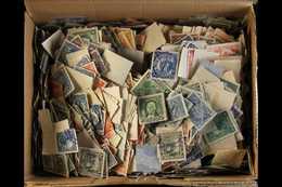 1890s - 1930s DREAM / NIGHTMARE BOX OF LOOSE STAMPS! A Small Box With Around 5000 Used Stamps, Lots Of Those Cogwheel &  - El Salvador