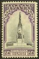 1933 2s6d Black & Violet Centenary - Battle Memorial, SG 135, Fine Mint, Very Fresh. For More Images, Please Visit Http: - Falklandeilanden