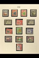 1937-52 FINE MINT COLLECTION Neatly Presented In Mounts On Album Pages. A Complete Basic KGVI Collection With Some Addit - Fidji (...-1970)