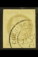 COCHIN CHINA 1877 4c Grey, Ceres, Yv 16,  Very Fine Used With Cochinchine 6 Jan 77 Cds Cancel. For More Images, Please V - Other & Unclassified