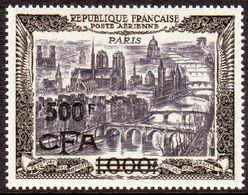 REUNION 1951 500f On 1000f Paris Air Stamp, SG 332 (Yvert 51), Very Fine Never Hinged Mint. Fresh! For More Images, Plea - Autres & Non Classés