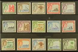 1953-59 Definitive Set, SG 171/85, Never Hinged Mint (15 Stamps) For More Images, Please Visit Http://www.sandafayre.com - Gambia (...-1964)