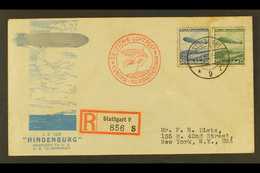 1936 HINDENBURG COVER An Illustrated "LZ 129 / Hindenburg" Registered Cover To New York, Bearing Germany 1936 50pf And 7 - Other & Unclassified