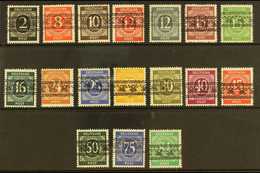 BIZONE (AMERICAN & BRITISH ZONE) 1948 Posthorn Type I (ribbon) Currency Reform Overprints On Numeral Types Complete Set  - Other & Unclassified