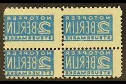 BIZONE (AMERICAN & BRITISH ZONE) OBLIGATORY TAX 1948-49 2pf Blue Aid For Berlin Compound Perf 12 And 14 (Michel 2BW, SG  - Altri & Non Classificati