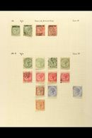 1886-1949 MINT & USED COLLECTION On Leaves, Inc 1886-87 To 2d & 4d Mint, 1889 Surcharges 10c (x2) Used, 25c Mint, 40c (x - Gibilterra