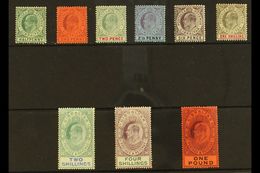 1904-08 Complete Definitive Set, SG 56/64, Mint, The 4s With Some Toned Perfs On The Back, Most Others Fine. (9 Stamps)  - Gibraltar