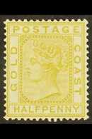 1876-84 (wmk CC) ½d Olive-yellow, SG 4, Fine Mint. For More Images, Please Visit Http://www.sandafayre.com/itemdetails.a - Gold Coast (...-1957)