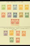 1890 IMPERF PROOFS. A Lovely Collection Of All Different IMPERF PROOFS For The 1890 Arms Issue (Scott 40/50) Printed On  - Honduras