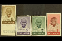 1948 Gandhi Complete Set, SG 305/08, Very Fine Mint, Very Fresh. (4 Stamps) For More Images, Please Visit Http://www.san - Autres & Non Classés