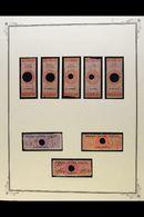 REVENUES - SMALL CAUSE COURT An All Different Used Group On An Album Page With 1868 3a, 4a, 6a, 1r, And 2r Tall Types, B - Autres & Non Classés