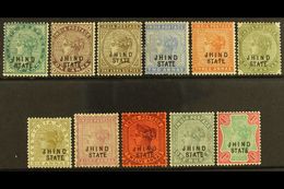JIND 1886-99 Set To Both 1R, SG 17/32, Fine Mint. (11 Stamps) For More Images, Please Visit Http://www.sandafayre.com/it - Altri & Non Classificati