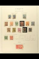 POST OFFICES IN CRETE 1900-07 MINT & USED COLLECTION - On An Album Page, Includes 1900 1pi Mint & Used, 1906 Complete Se - Altri & Non Classificati