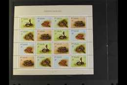 1989 "Philexfrance '89" Snakes Of Macau (SG 694/97) Complete Se-tenant Sheet, very Fine Never Hinged Mint. (sheet Of 16  - Sonstige & Ohne Zuordnung