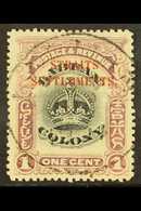 1906 1c Black And Purple Of Labuan, Overprinted, SG 141, Superb Used. For More Images, Please Visit Http://www.sandafayr - Straits Settlements