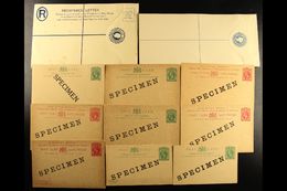 POSTAL STATIONERY WITH "SPECIMEN" OVERPRINTS 1891-1924 All Different Unused Collection With 1912 1c And 3c Cards, 1918 2 - Straits Settlements