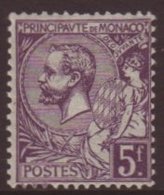 1920 5fr Violet Prince Charles, Yv 46, Centered Slightly Right Otherwise Very Fine NHM. For More Images, Please Visit Ht - Sonstige & Ohne Zuordnung