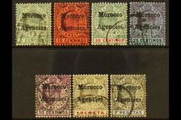 1905-06 Overprints On Gibraltar Complete Set, SG 24/30, Used, The 2p Is With Tone Spots. (7 Stamps) For More Images, Ple - Other & Unclassified