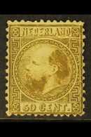 1867-71 50c Gold, Perf 12½ X 12, Die I (NVPH 12 IA, SG 16), Mint, Gum Crease, But An Attractive And Scarce Stamp. For Mo - Andere & Zonder Classificatie