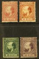 1867-71 William III 10c To 25c (NVPH  8/11), Mint, Probably Regummed. Min Cat 5,700 Euros. Nice Group! (4 Stamps) For Mo - Other & Unclassified