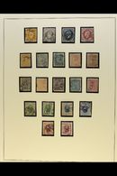 1856-1878 ATTRACTIVE USED COLLECTION In Hingeless Mounts On Leaves, Inc 1856-60 King Set, 1863-64 Lion Set (2s Straight  - Otros & Sin Clasificación