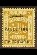 1922  2p Ochre, "Palestine" Ovpt In Sans-serif Letters, SG 81b, Never Hinged Mint. For More Images, Please Visit Http:// - Palestine