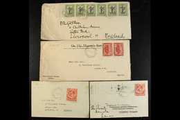 1936-38 COVERS GROUP. A Colourful Selection Of Covers All Sent From Port Moresby Or Samari To Liverpool, England Bearing - Papua Nuova Guinea
