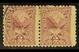 1900 FORERUNNER 2d Perf 11 Of New Zealand, SG 272, Horiz Pair Showing A Part "PITCAIRN ISLAND" Circular Cancel, Date Not - Pitcairn Islands