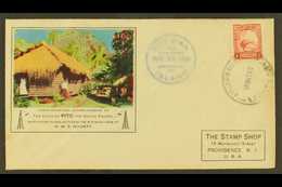 1938 Illustrated "PITC" Radio Cover To USA, Bearing 1d Kiwi Of New Zealand Tied By "PITCAIRN ISLAND" Cds Cancel Of 18 MR - Pitcairn