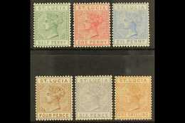 1883-86 Die I, Crown CA Watermark, Perf 14 Complete Set, SG 31/6, Some Tiny Imperfections, 6d With BPA Cert, Fine Mint ( - Ste Lucie (...-1978)