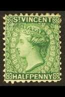 1883-84 ½d Green, Wmk Crown CA Perf 12, SG 42, Fine Mint. For More Images, Please Visit Http://www.sandafayre.com/itemde - St.Vincent (...-1979)