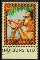 1975 30s Musical Instruments (SG 453) With Watermark Sideways Inverted, Very Fine Used. SG Unlisted - Only A Few Used Ex - Samoa