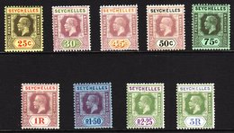 1921-32 25c To 5r (1r Is Die II) SG 114/23, Very Fine Mint. (9 Stamps) For More Images, Please Visit Http://www.sandafay - Seychelles (...-1976)