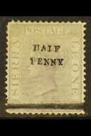 1893 ½d On 1½d Lilac Surcharge Wmk CC, SG 38, Unused With Minimal Traces Of Gum, Showing Partial Double Kiss-print Of Th - Sierra Leona (...-1960)