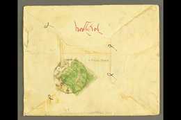 1947 4t Apple- Green Imperf (SG 13Bb, 4 Margins) Tied To Cover By Lhasa Circular Pmk. For More Images, Please Visit Http - Tibet