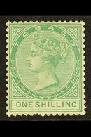 1879 1s Green, Wmk Crown CC, SG 4, Mint/unused, Pulled Perf, At Base, Fresh Looking Spacefiller, Cat.£400. For More Imag - Trinidad En Tobago (...-1961)