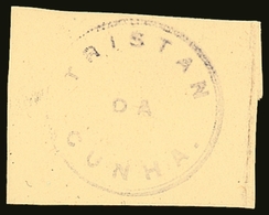 1908 Type I Cachet In Violet, SG C1, Very Fine Strike On Piece. Tidy And Appealing, Cat £4000 On Cover. Scarce! For More - Tristan Da Cunha