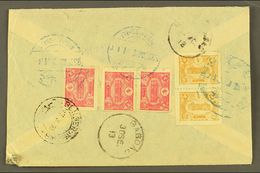 USED IN IRAQ 1913 Cover Addressed In Arabic To Yazd (Persia), Bearing On Reverse 1913 5pa Pair & 20pa (x3 Inc Pair) Tied - Andere & Zonder Classificatie