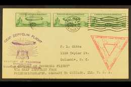 1933 ZEPPELIN COVER 50c Green "Century Of Progress" On Washington DC FDC,  Friederichshafen To Chicago Expo Cover Franke - Andere & Zonder Classificatie