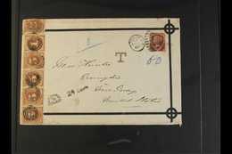 INCOMING TAXED MAIL 1880 (11 March) Cover From London To USA, Franked 1870 1½d Plate 3, SG 52, Tied By London Duplex Pmk - Sonstige & Ohne Zuordnung