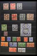 1935-1951 RANGES ON STOCKLEAVES Mint (much Never Hinged) And Used. Note 1939-48 High Values Including 2s6d Brown And 10s - Andere & Zonder Classificatie