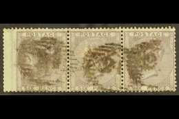 1855-57 6d Pale Lilac, SG 70, HORIZ STRIP OF THREE Used, A Few Minor Perf Faults. For More Images, Please Visit Http://w - Autres & Non Classés