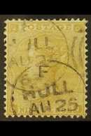 1862-64 9d Straw, Wmk Emblems, SG 87, Fine Used With Small 25th August 1863 Hull Cds. For More Images, Please Visit Http - Otros & Sin Clasificación