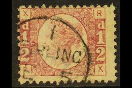 1870 ½d Rose Red Plate 9, SG 49, Used With Superb Cds Pmk, One Short Perf At Left. A Beauty, Cat £850. For More Images,  - Sonstige & Ohne Zuordnung