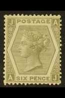 1872-73 6d Grey (plate 12), Wmk Spray, SG 125, Unused Without Gum. For More Images, Please Visit Http://www.sandafayre.c - Otros & Sin Clasificación