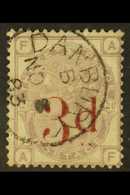 1880-83 3d On 3d Lilac Plate 21, Wmk Crown, SG 159, Very Fine Used With 8th Nov 1883 Danbury Cds Cancellation. For More  - Other & Unclassified