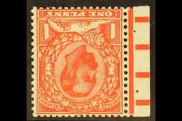 1911-12 1d Aniline Scarlet "Inverted Watermark", SG 333wi, Never Hinged Mint Marginal Example. Lovely! For More Images,  - Unclassified