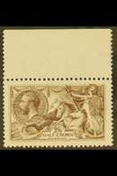 1918-19 2s 6d Chocolate Brown "Seahorse", SG 414, Never Hinged Mint Marginal Example, Well Centred For More Images, Plea - Unclassified