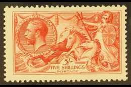 1918-19 5s Rose-red Seahorse Bradbury Printing, SG 416, Fine Mint, A Few Shortish Perfs Mentioned For The Sake Of Accura - Unclassified